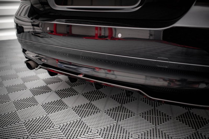 Maxton Mittlerer Diffusor Heck Ansatz DTM Look für BMW 3er Limousine E90 schwarz Hochglanz BM-3-90-RSD1G+RD1-G