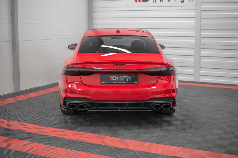 Maxton Mittlerer Diffusor Heck Ansatz für Audi S7 C8 schwarz Hochglanz AU-A7-C8-SLINE-RD1-G