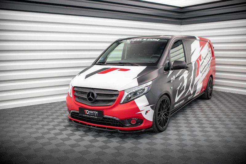 Maxton Front Ansatz V.1 für Mercedes-Benz Vito W447 Facelift schwarz Hochglanz ME-VI-W447F-FD1-G