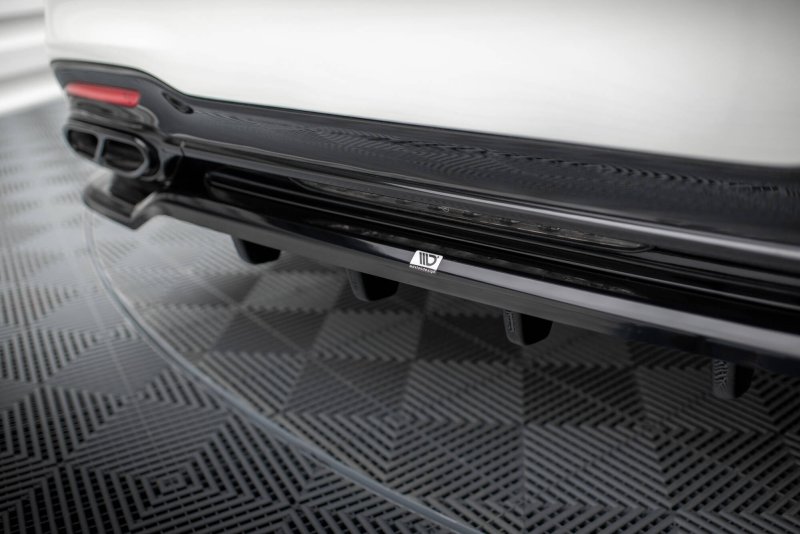 Maxton Mittlerer Cup Diffusor Heck Ansatz Mercedes-Benz S AMG-Line W222 Facelift schwarz Hochglanz ME-S-222F-AMGLINE-RD1G+RD2-G