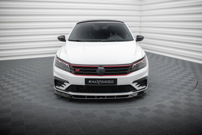 Maxton Front Ansatz V.2 VW Passat GT B8 Facelift USA schwarz Hochglanz VW-PA-B7-GT-FD2-G