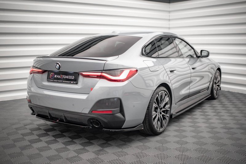 Maxton Heck Ansatz Flaps Diffusor V.2 für BMW 4er Gran Coupe M-Paket G26 schwarz Hochglanz BM-4-G26-MPACK-GC-RSD2-G