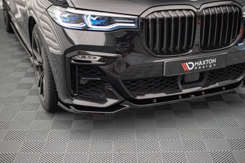 Maxton Front Ansatz V.3 für BMW X7 M G07 schwarz Hochglanz BM-X7-07-M-FD3-G