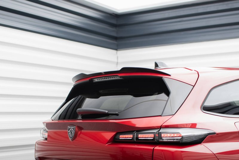 Maxton Spoiler CAP Abrisskante Peugeot 308 SW Mk3 schwarz Hochglanz PE-308-3-SW-CAP1-G