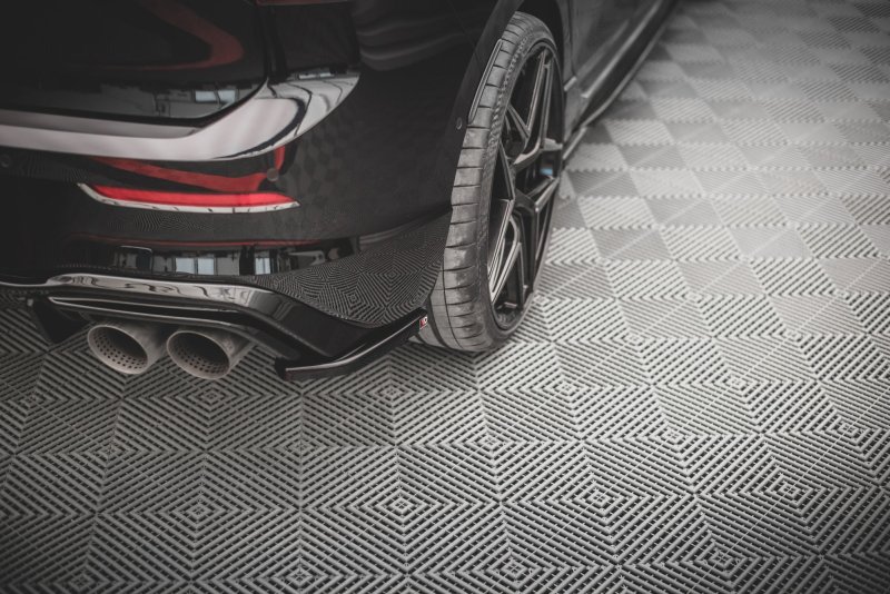 Maxton Heck Ansatz Flaps Diffusor V.4 für Volkswagen Golf R Mk8 schwarz Hochglanz VW-GO-8-R-RSD4-G