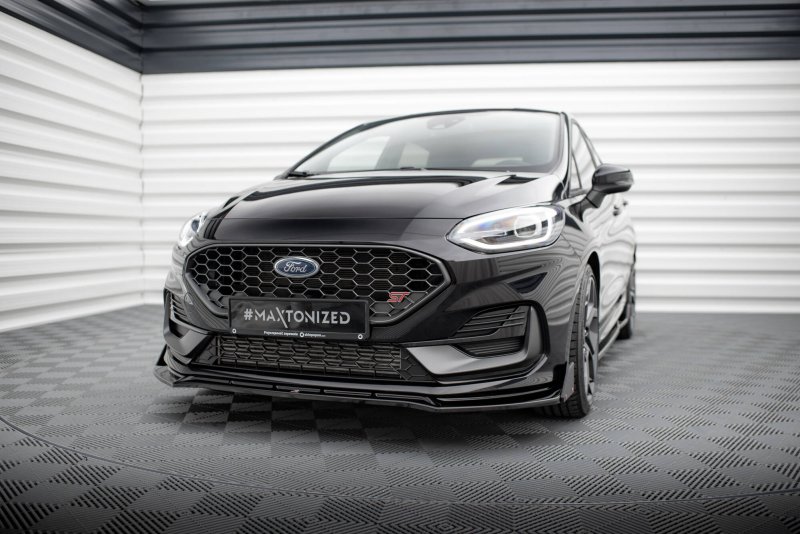 Maxton Front Ansatz V.4 + Flaps Ford Fiesta ST / ST-line Mk8 Facelift FO-FI-8F-ST-FD4G+FSF1B