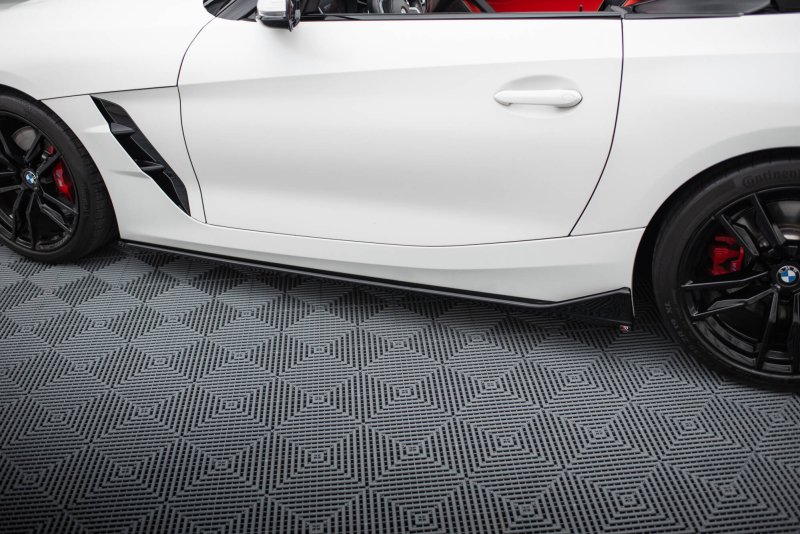 Maxton Seitenschweller Ansatz BMW Z4 M40i / M-Paket G29 Facelift schwarz Hochglanz BM-Z4-29F-M-SD1-G