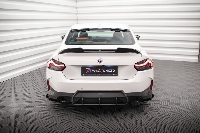 Maxton Street Pro Heck Ansatz Flaps Diffusor +Flaps für BMW 2 Coupe M-Paket G42 schwarz Hochglanz BM242MPACKCNC-RSD1BRB+RSF1-G
