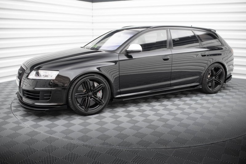 Maxton Side Flaps Audi RS6 Avant C6 schwarz Hochglanz AURS6C6CNC-SF1-G