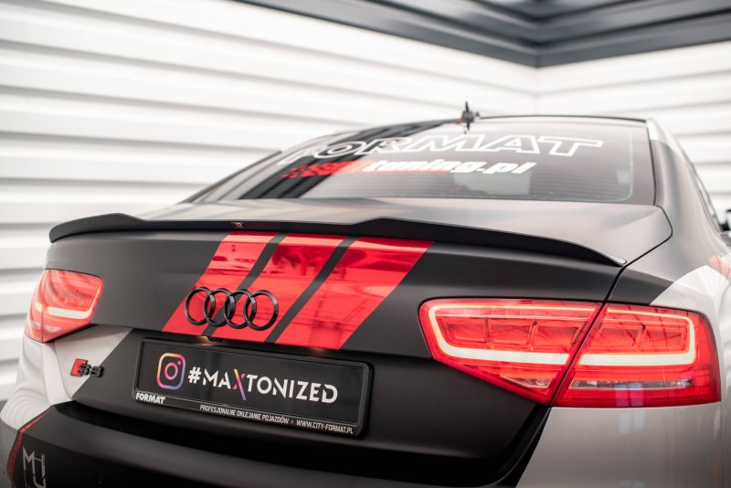 Maxton Spoiler CAP für Audi S8 D4 schwarz Hochglanz AU-A8-D4-SLINE-CAP1-G