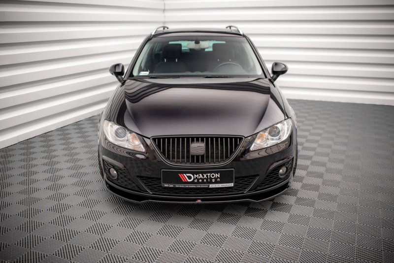 Maxton Front Ansatz V.2 für Seat Exeo schwarz Hochglanz SE-EX-1-K-FD2-G