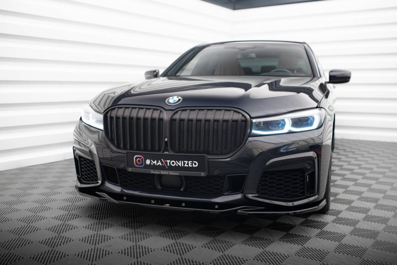 Maxton Front Ansatz V.3 BMW 7 M-Paket G11 / G12 Facelift schwarz Hochglanz BM-7-11F-MPACK-FD3-G