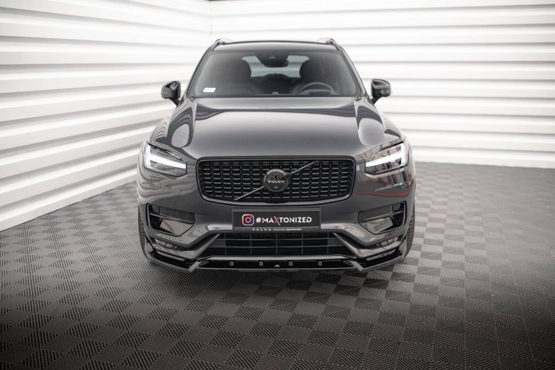 Maxton Front Ansatz V.2 für Volvo XC90 R-Design Mk2 Facelift schwarz Hochglanz VO-XC90-2F-RDESIGN-FD2-G