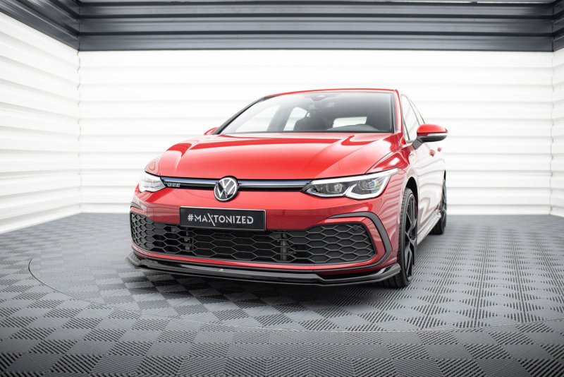 Maxton Front Ansatz V.6 VW Golf GTI / GTE / GTD / R-Line Mk8 schwarz Hochglanz VW-GO-8-GTI-FD6G+FD6R-G