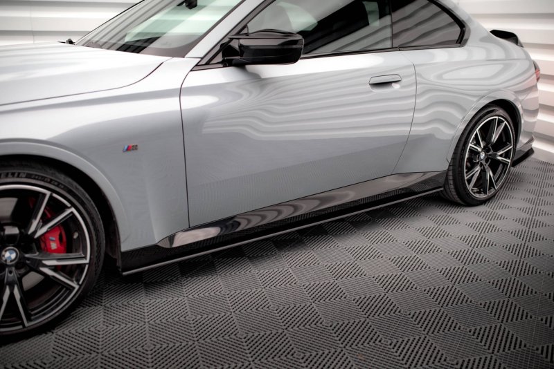 Maxton Street Pro Seitenschweller Ansatz für BMW 2 Coupe M-Paket / M240i G42 BM242MPACKCNC-SD1BRB