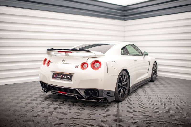 Maxton Mittlerer Diffusor Heck Ansatz + Flaps Nissan GTR R35 Facelift NI-GTR-4F2-RD1T+RD2T+RS