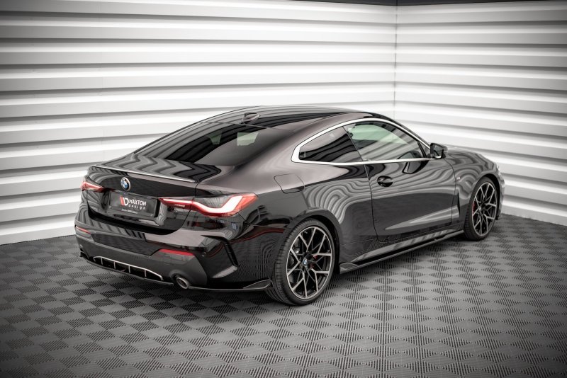 Maxton Heck Ansatz Flaps Diffusor V.2 für BMW 4er M-Paket G22 schwarz Hochglanz BM-4-G22-MPACK-RSD2-G