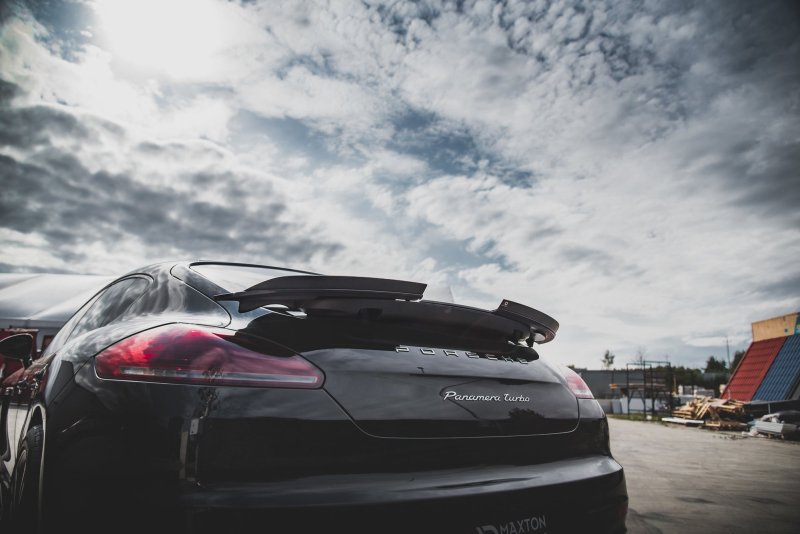 Maxton Spoiler CAP für Porsche Panamera Turbo 970 Facelift schwarz Hochglanz PO-PA-970-T-CAP1-G