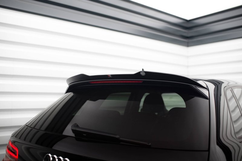 Maxton Spoiler CAP Abrisskante Audi A3 Sportback 8V Facelift schwarz Hochglanz AU-A3-3F-SB-CAP1-G