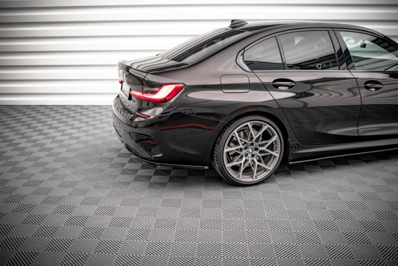 Maxton Heck Ansatz Flaps Diffusor V.4 für BMW M340i G20 / G21 schwarz Hochglanz BM-3-20-MPACK-RSD4-G