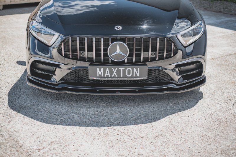 Maxton Front Ansatz V.2 für Mercedes-Benz CLS AMG-Line C257 schwarz Hochglanz ME-CLS-257-AMGLINE-FD2-G
