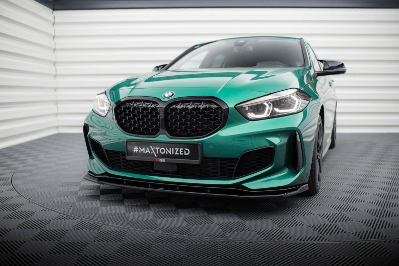 Maxton Front Ansatz V.9 BMW M135i F40 schwarz Hochglanz BM-1-40-M-FD2-G