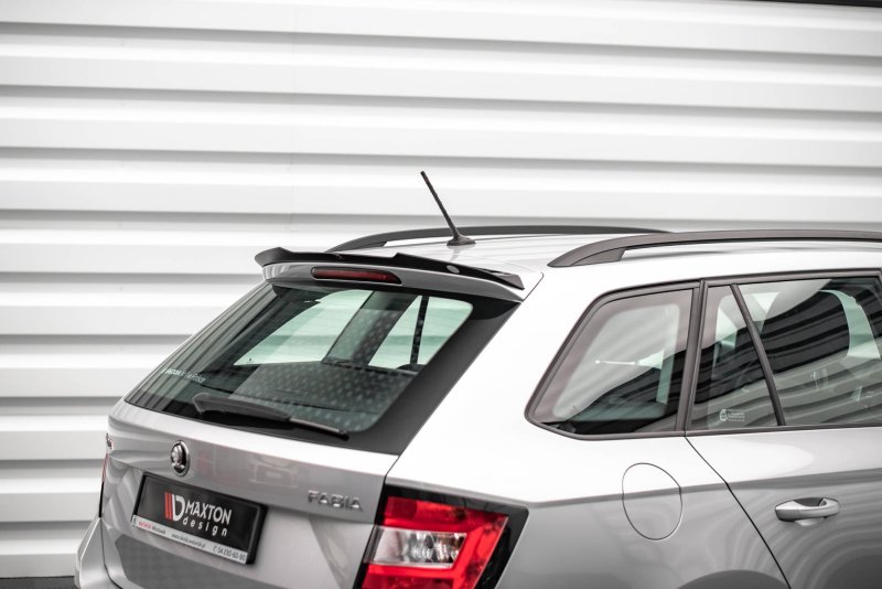 Maxton Spoiler CAP für Skoda Fabia Combi Mk3 schwarz Hochglanz SK-FA-3-CAP1-G