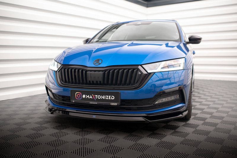 Maxton Front Ansatz V.2 für Skoda Octavia Sportline Mk4 schwarz Hochglanz SK-OC-4-SL-K-FD2-G