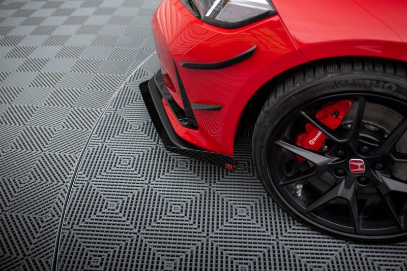 Maxton Front Flaps Honda Civic Type-R Mk 11 schwarz Hochglanz HOCI11TYPERCNC-FSF1-G