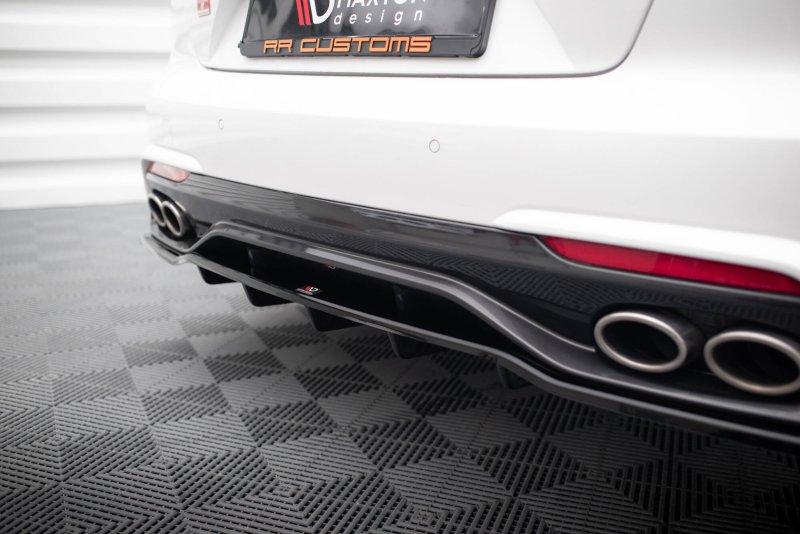 Maxton Mittlerer Cup Diffusor Heck Ansatz Kia Stinger Mk1 schwarz Hochglanz KI-ST-1-GTLINE-RD1G+RD2-G