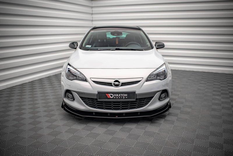 Maxton Street Pro Front Ansatz für +Flaps für V.1 + Flaps Opel Astra GTC OPC-Line J schwarz Hochglanz OPASJGTCOPCLINECNC-FD1BRB+FSF1-G