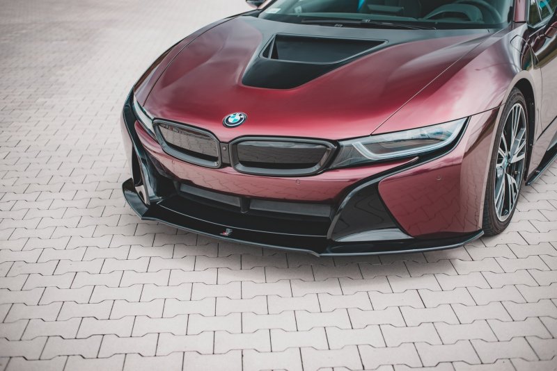 Maxton Front Ansatz für BMW i8 schwarz Hochglanz BM-I8-1-FD1-G