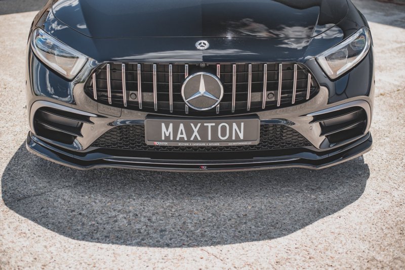 Maxton Front Ansatz V.3 für Mercedes-Benz CLS AMG-Line C257 schwarz Hochglanz ME-CLS-257-AMGLINE-FD3-G
