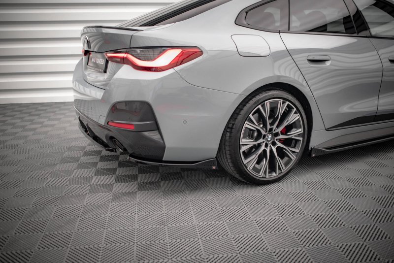 Maxton Heck Ansatz Flaps Diffusor V.2 für BMW 4er Gran Coupe M-Paket G26 schwarz Hochglanz BM-4-G26-MPACK-GC-RSD2-G