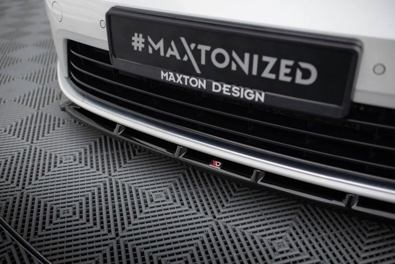 Maxton Front Ansatz V.5 VW Golf R / R-Line Mk7 schwarz Hochglanz VW-GO-7-R-FD5-G