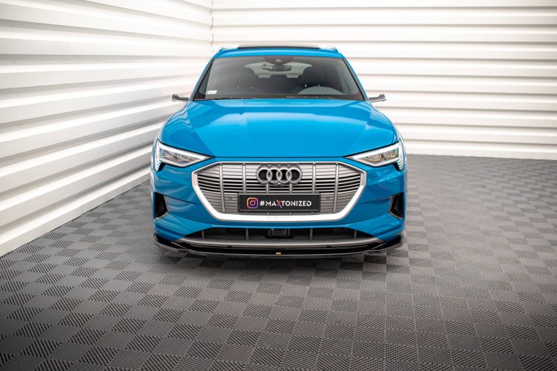 Maxton Front Ansatz V.1 für Audi e-tron schwarz Hochglanz AU-ETRON-1-FD1-G