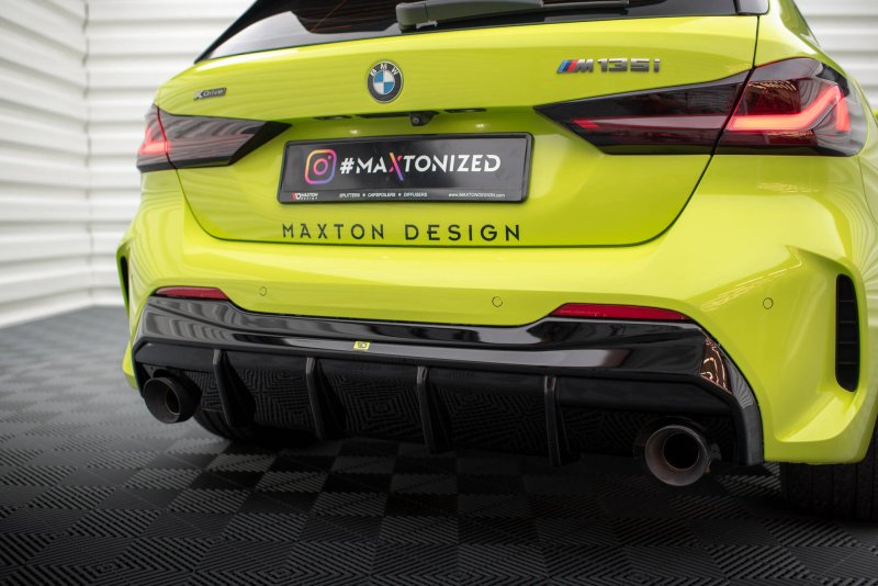 Maxton Diffusor Heck Ansatz V.3 BMW 1er F40 M-Paket/ M135i (Version mit Einzelauspuff auf zwei Seiten) BM-1-40-MPACK-RS3GO_O
