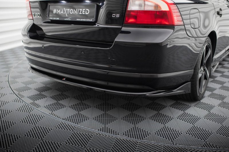Maxton Mittlerer Cup Diffusor Heck Ansatz Volvo S80 Mk2 schwarz Hochglanz VO-S80-3-RD1-G