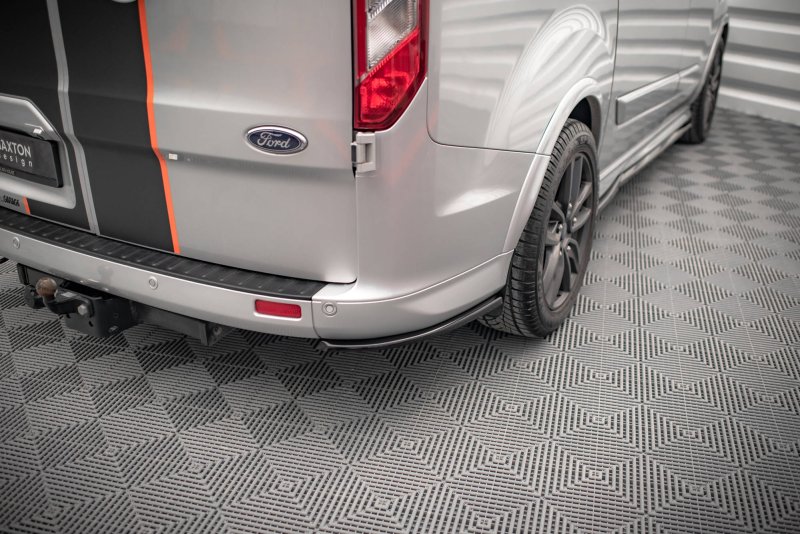 Maxton Heck Ansatz Flaps Diffusor für Ford Transit Custom ST-Line Mk1 Facelift schwarz Hochglanz FO-TRC-1F-STLINE-RSD1-G