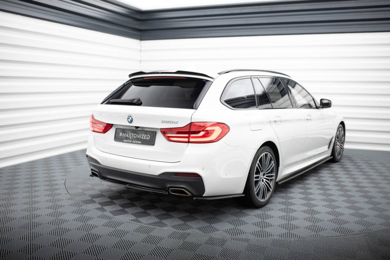 Maxton Spoiler CAP Abrisskante V.2 BMW 5er Touring G31 schwarz Hochglanz BM-5-G31-MPACK-CAP1-G