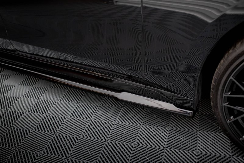 Maxton Seitenschweller Ansatz für BMW 7 M-Paket G70 schwarz Hochglanz BM-7-G70-MPACK-SD1-G