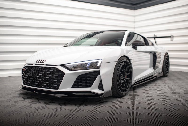 Maxton Front Ansatz V.3 +Flaps für Audi R8 Mk2 Facelift AU-R8-2F-FD4G+FD4RG+FS