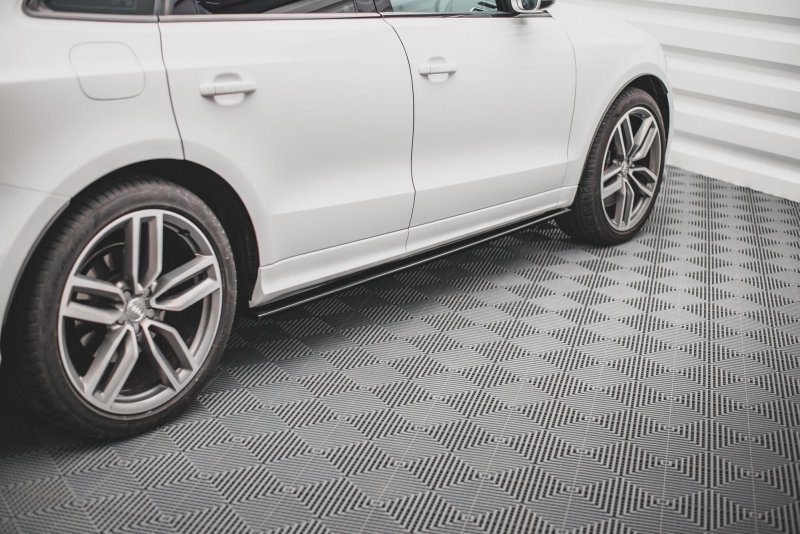 Maxton Seitenschweller Ansatz für Audi SQ5 Mk1 (8R) schwarz Hochglanz AU-SQ5-1-SD1-G