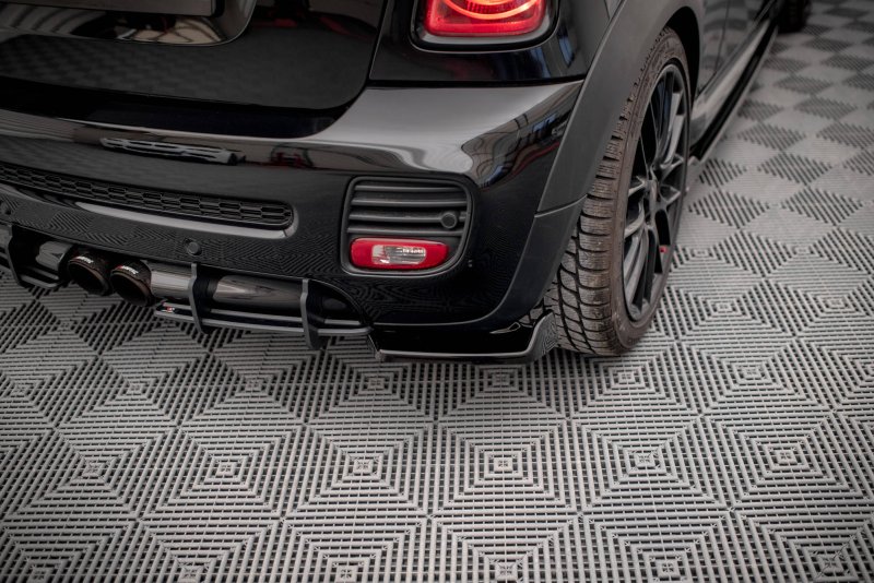 Maxton Heck Ansatz Flaps Diffusor V.2 für Mini Cooper John Cooper Works R56 schwarz Hochglanz MC-S-2-56-JCW-RSD1-G