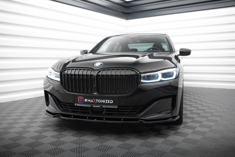 Maxton Front Ansatz V.1 BMW 7 G11 / G12 Facelift schwarz Hochglanz BM-7-11F-FD1-G