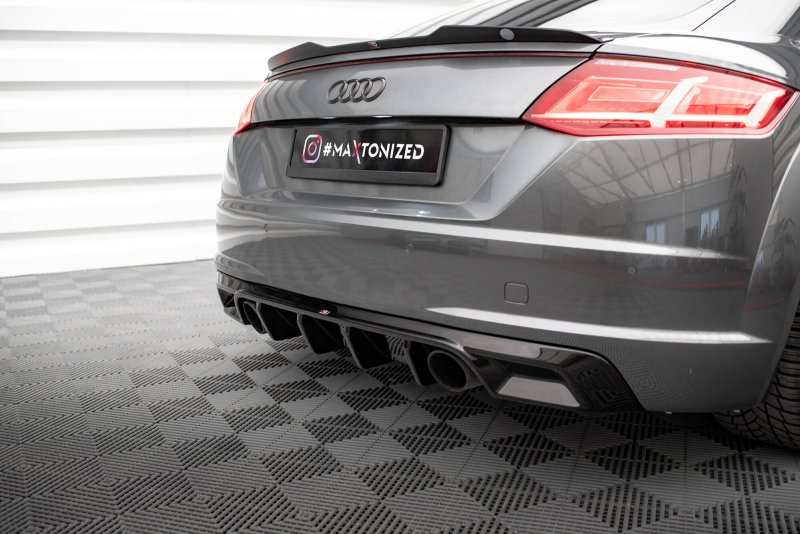 Maxton Diffusor Heck Ansatz Audi TT S-Line 8S schwarz Hochglanz AU-TT-3-SLINE-RS1-G