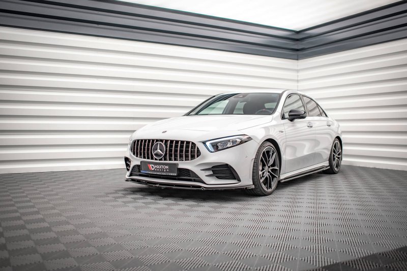Maxton Front Ansatz V.4 für Mercedes A35 AMG / AMG-Line W177  schwarz Hochglanz ME-A-177-AMGLINE-FD1-G