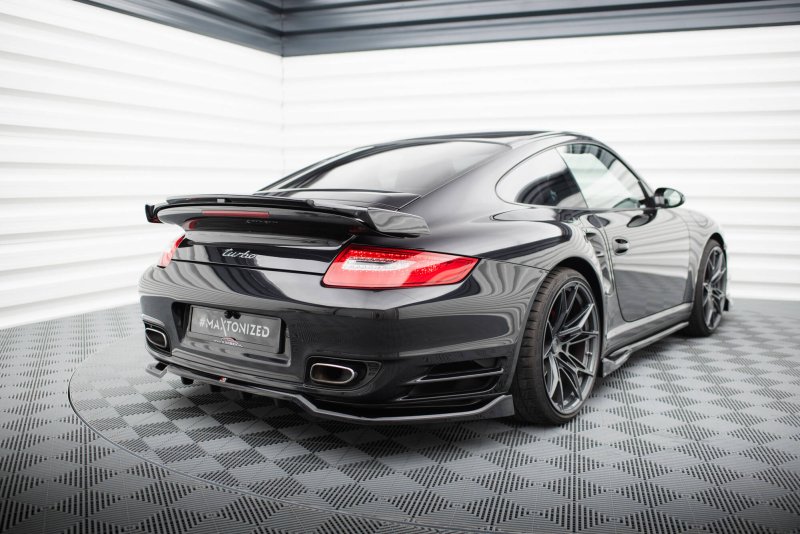 Maxton Mittlerer Cup Diffusor Heck Ansatz Porsche 911 Turbo 997 schwarz Hochglanz PO-911-997-TURBO-RD1G+RD2-G