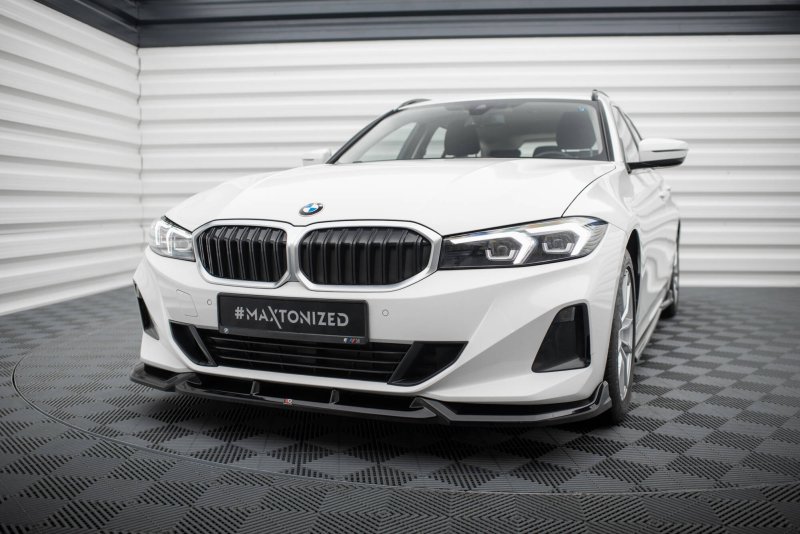 Maxton Front Ansatz BMW 3er Limousine / Touring G20 / G21 Facelift schwarz Hochglanz BM-3-21F-FD1-G