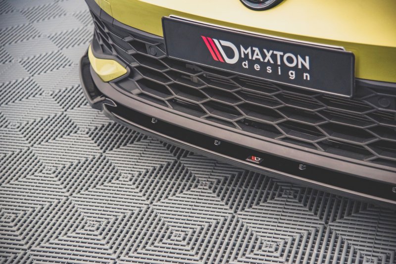 Maxton Front Ansatz +Flaps für V.1 Volkswagen Golf 8 GTI Clubsport VW-GO-8-GTI-CS-FD1G+FS